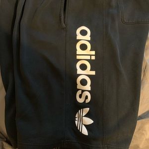 Adidas Athletic Black & White Athletic Shorts